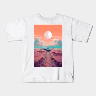 Moon Railway Kids T-Shirt